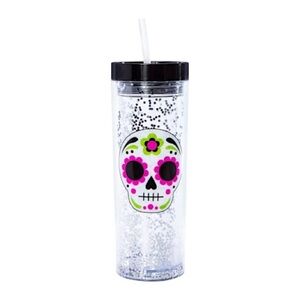 💀 DAY OF THE DEAD SKULL GLITTER CUP 💀
